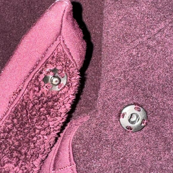 Lululemon Presence Of Mind Jacket Womens Size 4 Bordeaux Drama Fleece Zip Sleeve - Picture 5 of 7